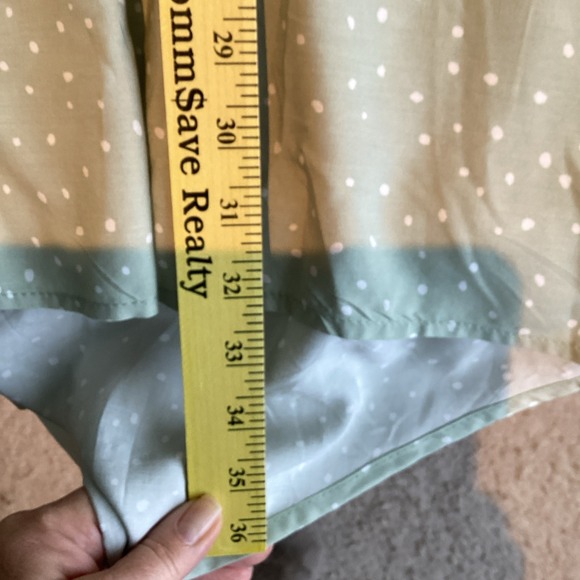 CY Fashion Green Polka Dot High Low Hem Prairie Cowgirl Boho,Rayon Skirt L Y2K - Picture 3 of 6